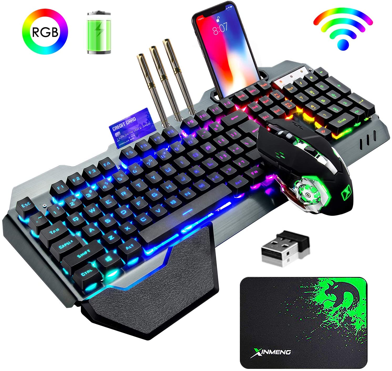 Gaming Keyboard Mouse And Headset Combo - K680 Wireless Gaming Keyboard and Mouse