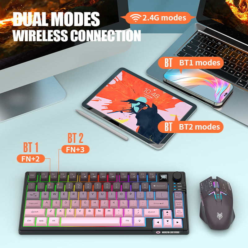 2.4G Dual-Mode Bluetooth Wirel - Gaming Keyboard No Rgb recension och pris
