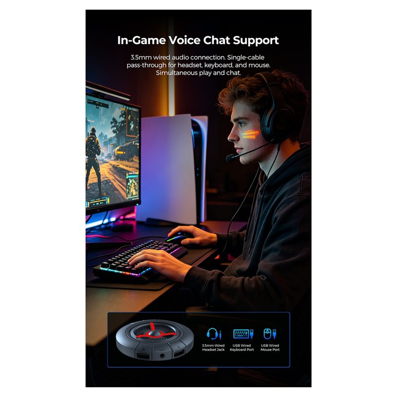M07K-Keyboard Mouse Adapter Fo - Gaming Keyboard And Mouse For Xbox recension och pris