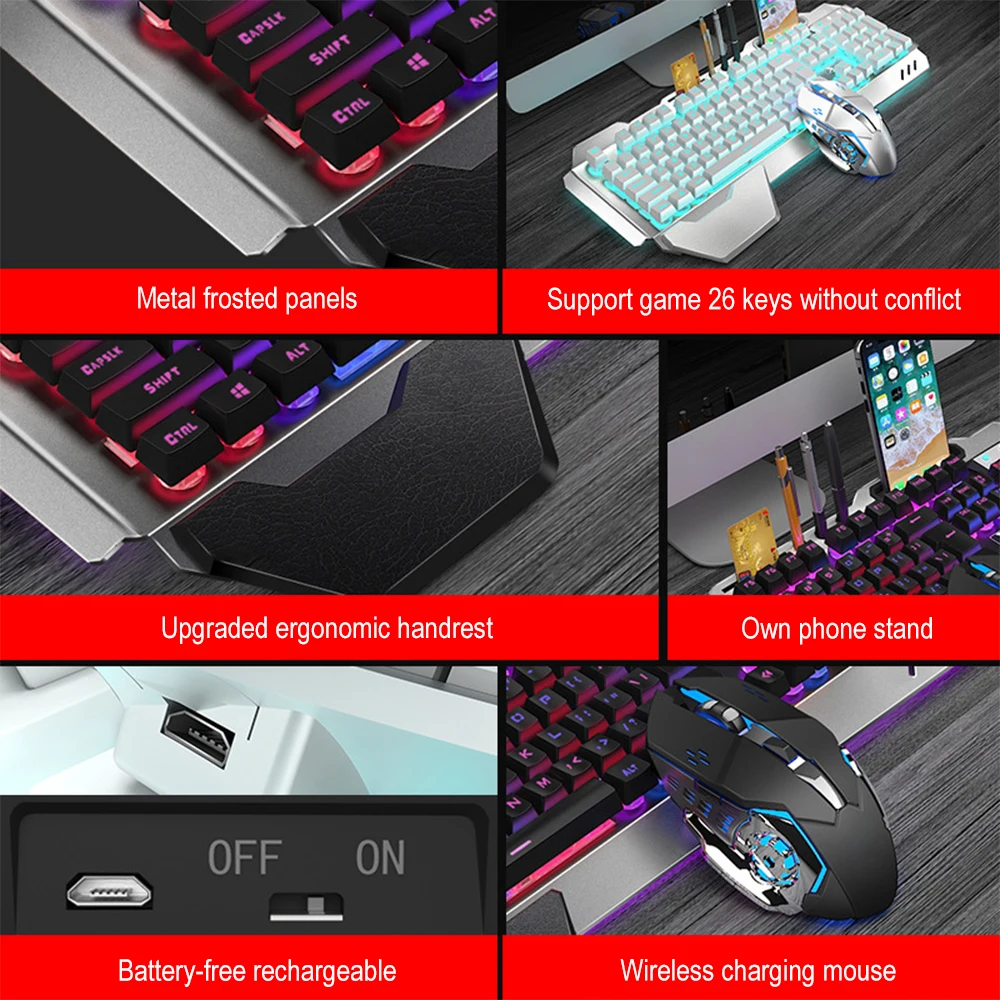 K680 Rechargeable 2.4G wireles - Gaming Keyboard Mouse And Headset Combo recension och pris
