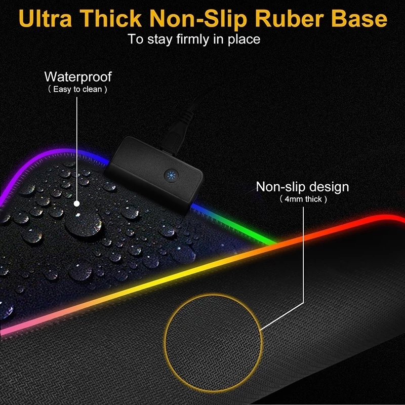 LED Light Mousepad RGB Keyboar - Gaming Keyboard No Rgb recension och pris