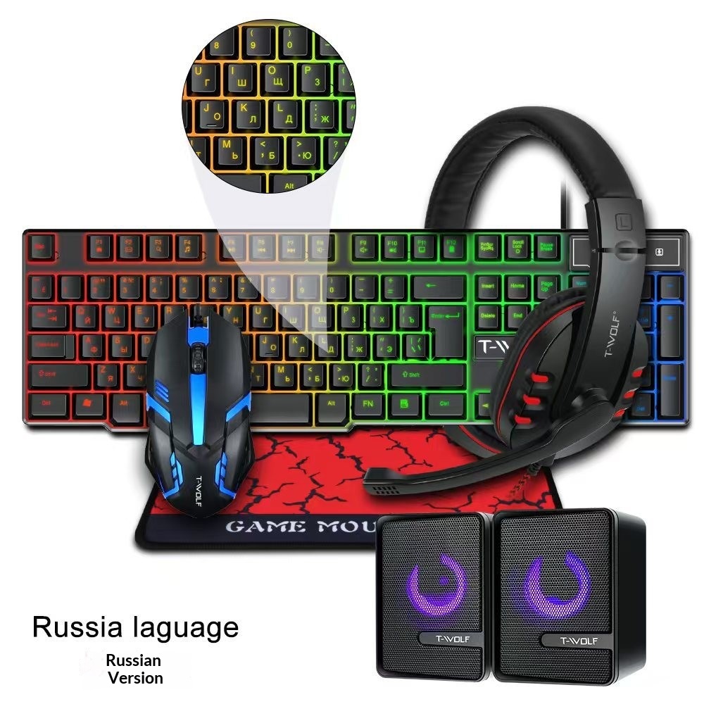 Spanish Russian Keyboard Layou - Gaming Keyboard Mouse And Headset Combo recension och pris