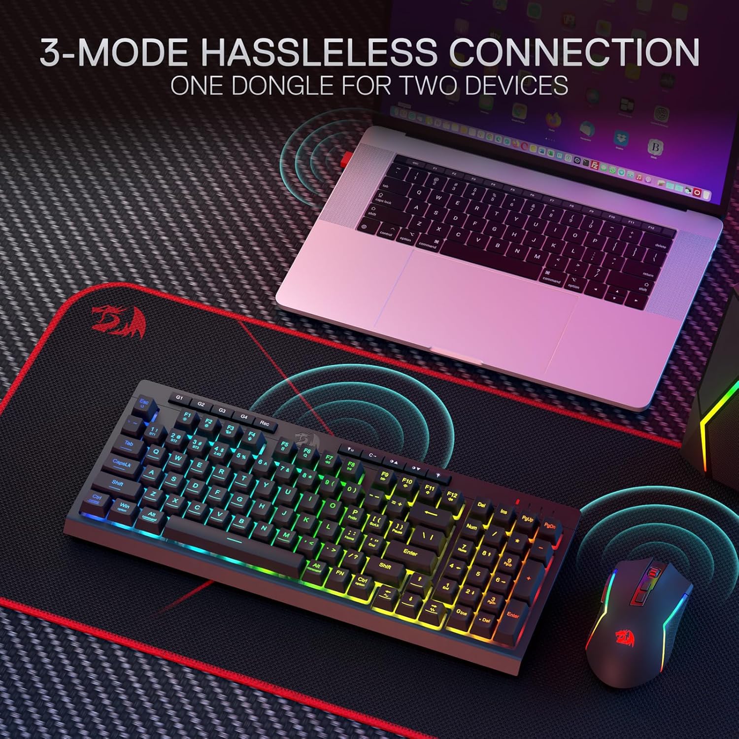 Redragon S142 Wireless Gaming  - Gaming Keyboard And Mouse For Xbox recension och pris